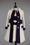 Lot 151 - A Courrcouture navy and cream coat and...