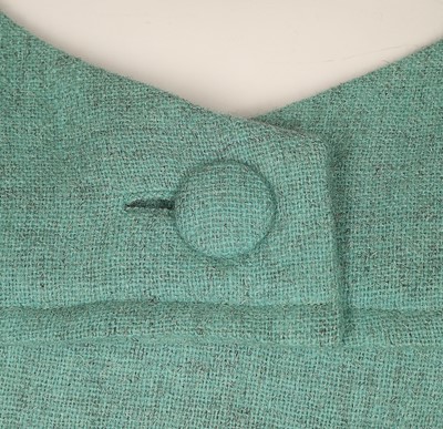 Lot 24 - A Mary Quant teal blue tweed dress, early...