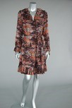 Lot 168 - An Yves Saint Laurent couture printed silk...