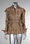 Lot 209 - An Ossie Clark pale brown snakeskin jacket,...