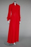 Lot 204 - An Ossie Clark for Radley deep scarlet moss...