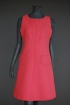 Lot 147 - A Courrges day-glow pink tunic, circa 1970,...