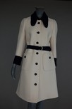 Lot 146 - A Courrges navy and white wool summer coat,...