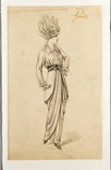 Lot 27 - Fashion sketches, 1913, pencil sketches on...