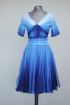 Lot 244 - A Christian Lacroix couture blue degradchiffon...