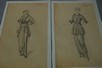 Lot 40 - Fashion sketches, 1913, pencil sketches on...