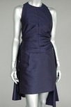 Lot 231 - A Lancetti couture blue slubbed silk cocktail...