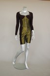 Lot 274 - A John Paul Gaultier elastane and shot green...