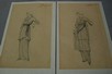 Lot 43 - Fashion sketches, 1913, pencil sketches on...