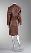 Lot 262 - An Azzedine Alaia brown leather suit,...