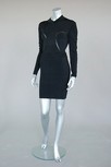 Lot 261 - An Azzedine Alaia black knitted two piece...