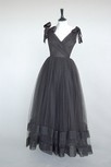 Lot 239 - A Lanvin couture black point d'esprit ball...