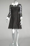 Lot 255 - A Jean Patou couture black guipure cocktail...