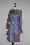 Lot 220 - A Christian Lacroix couture shot blue/wine...