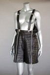 Lot 284 - Issey Miyake black quilted leather culotte...