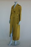 Lot 87 - An olive green Directoire style silk faille...