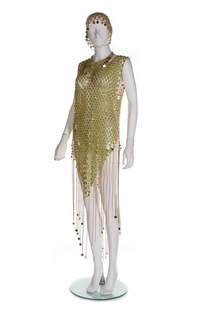 Lot 219 - A 'chainmail' mini dress, American, late 1960s,...