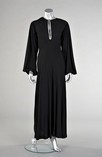 Lot 111 - A Jeanne Lanvin couture black silk crepe...