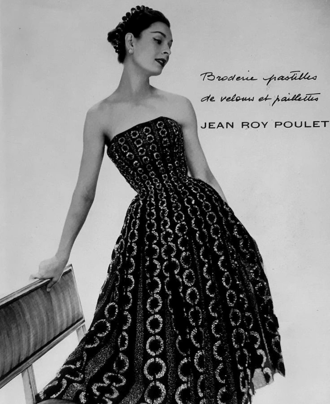 Dior evening dress with lots of petticoats, 1950s