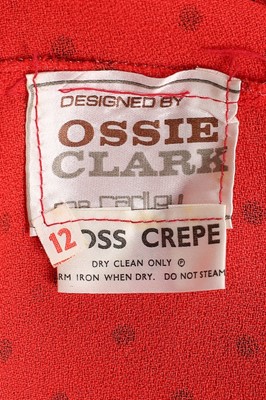 Lot 11 - An Ossie Clark for Radley polka-dot moss crêpe...