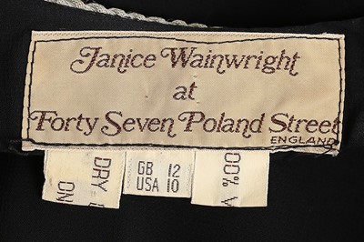 Lot 15 - A Janice Wainwright black viscose dress, circa...