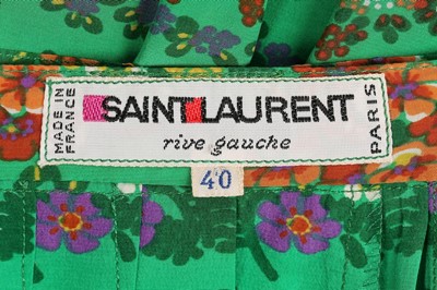 Lot 16 - An Yves Saint Laurent floral printed silk...