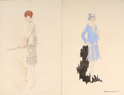 Lot 97 - Henry Worrall Luker fashion sketches for day...