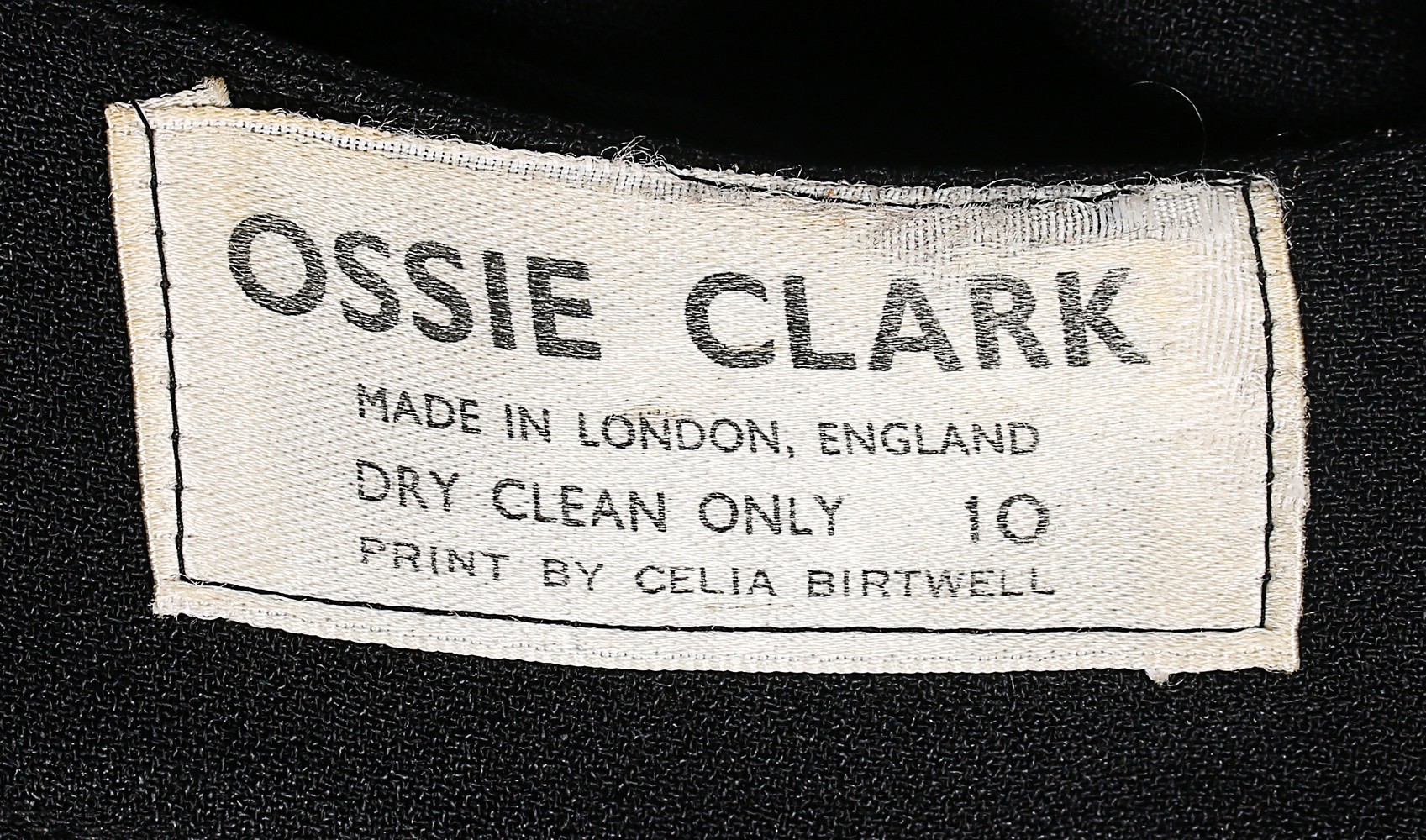 Lot 32 - An Ossie Clark black moss crêpe dress, mid