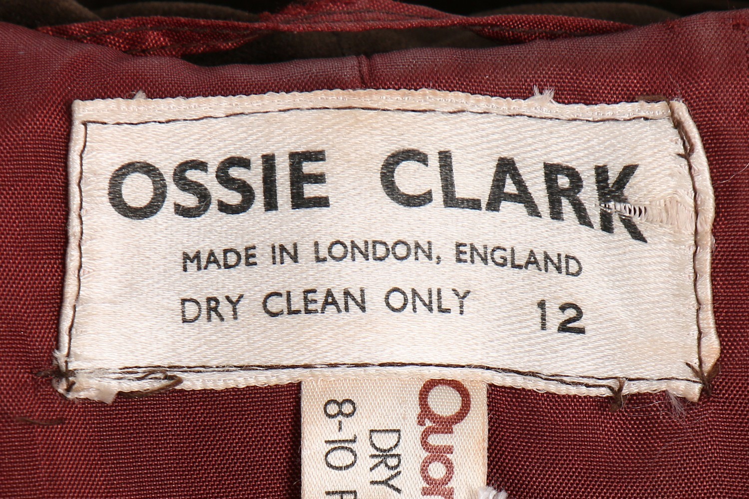 Lot 33 - An Ossie Clark brown velvet evening coat,