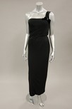 Lot 89 - A Madame Grcouture draped black jersey evening...
