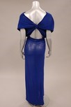 Lot 85 - A Fine Madame Grcouture sapphire blue draped...