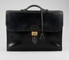 Lot 14 - An Hermès black box-leather briefcase,...