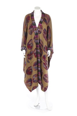 Lot 138 - A Bill Gibb knitted kimono coat, 'Moon and...