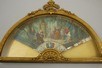 Lot 30 - Two painted and varnished ivory brisfans, the...