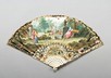 Lot 27 - A painted fan, mid 18th century, the...
