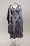 Lot 66 - A Charles James couture gold lambacked chiné...