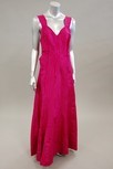 Lot 75 - A Schiaparelli shocking pink moirevening gown,...