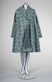 Lot 93 - A Madame Grcouture checked wool swing coat,...