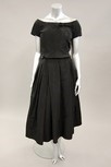 Lot 84 - A Christian Dior London black silk faille...