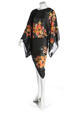 Lot 246 - An Alice Pollock tunic dress, mid 1970s, black...