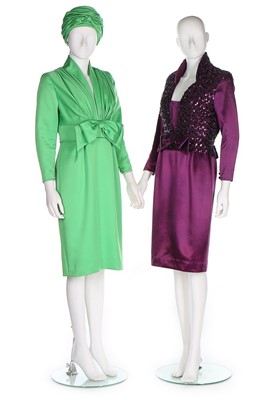 Lot 34 - A group of brightly coloured suits and daywear,...