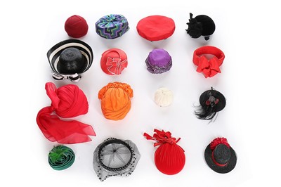 Lot 38 - A group of brightly coloured quirky hats,...
