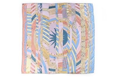 Lot 44 - An Hermès 'Tsubas' silk scarf designed by...