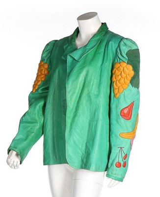 Lot 86 - A Jitrois green lambskin leather jacket, 1980s,...