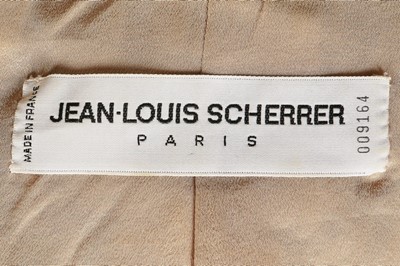 Lot 159 - A Jean-Louis Scherrer couture sand-coloured...
