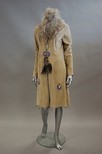 Lot 108 - An Anna Trzebinski beige suede coat, with...