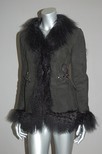 Lot 142 - A Gucci black lambskin coat, with two pockets...