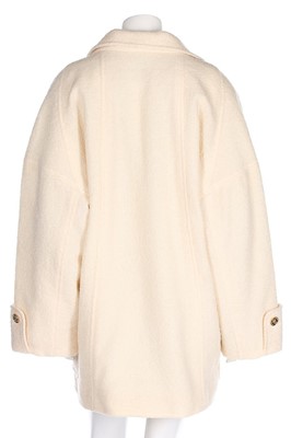 Lot 5 - A Chanel cream bouclé wool oversized jacket,...