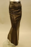 Lot 187 - An Alalong black leather skirt, lined in black...