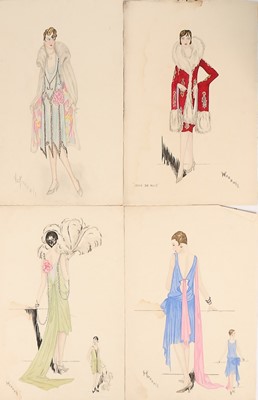 Lot 98 - Henry Worrall Luker fashion sketches for...